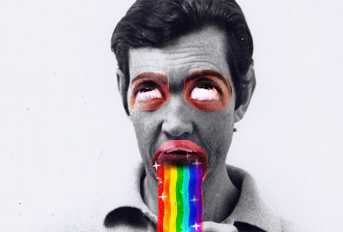 Julio Cortázar Snapchat Rainbow filter
